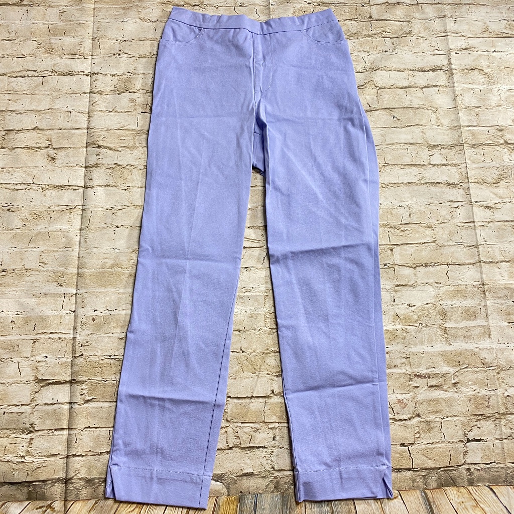 Isaac Mizrahi Live! Regular 24/7 Stretch Ankle Pants With Pockets Powder Blue 8